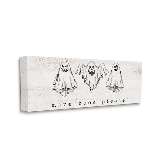 Stupell Industries More Boos Please Scary Ghosts Canvas Wall Art